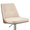 Armen Living Jacob Adjustable and Swivel Cream Faux Leather and Walnut Wood Bar Stool with Chrome Base LCJBBAWACR - alternate 10